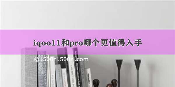 iqoo11和pro哪个更值得入手