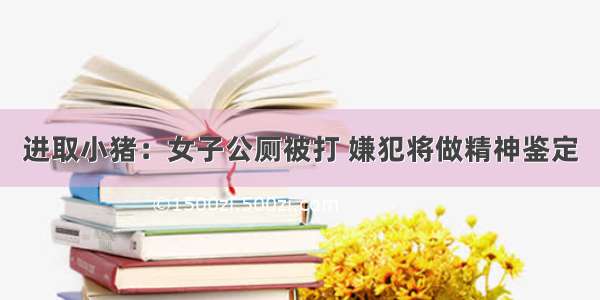 进取小猪：女子公厕被打 嫌犯将做精神鉴定