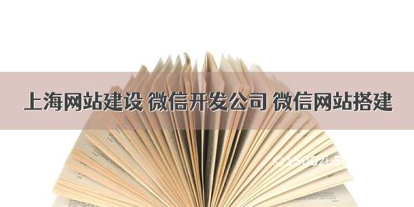 上海网站建设 微信开发公司 微信网站搭建