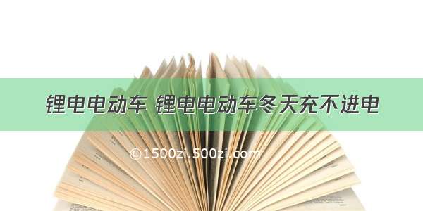 锂电电动车 锂电电动车冬天充不进电