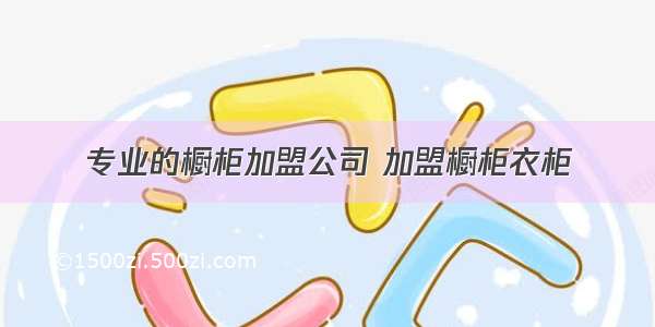 专业的橱柜加盟公司 加盟橱柜衣柜