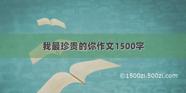 我最珍贵的你作文1500字