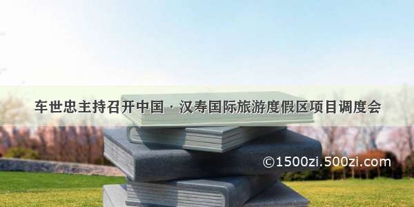 车世忠主持召开中国·汉寿国际旅游度假区项目调度会