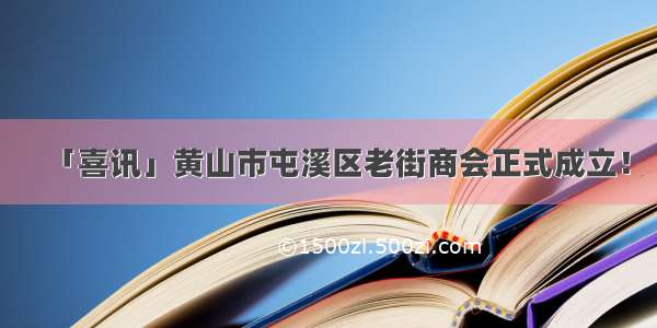 「喜讯」黄山市屯溪区老街商会正式成立！