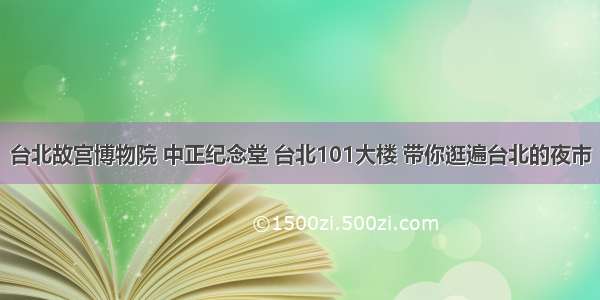 台北故宫博物院 中正纪念堂 台北101大楼 带你逛遍台北的夜市