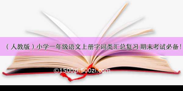 （人教版）小学一年级语文上册字词类汇总复习 期末考试必备！