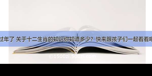 过年了 关于十二生肖的知识你知道多少？快来跟孩子们一起看看吧