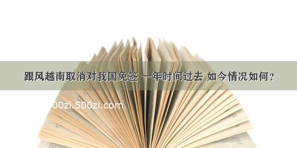 跟风越南取消对我国免签 一年时间过去 如今情况如何？