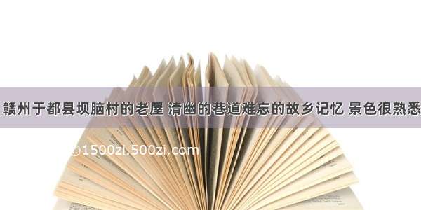 赣州于都县坝脑村的老屋 清幽的巷道难忘的故乡记忆 景色很熟悉