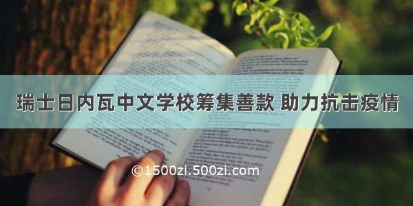 瑞士日内瓦中文学校筹集善款 助力抗击疫情