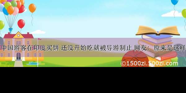 中国游客在印度买饼 还没开始吃就被导游制止 网友：原来是这样