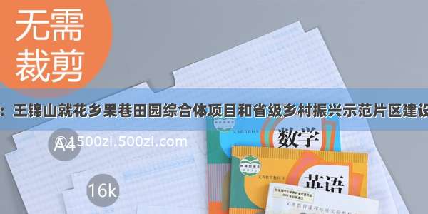 河北迁西：王锦山就花乡果巷田园综合体项目和省级乡村振兴示范片区建设现场办公