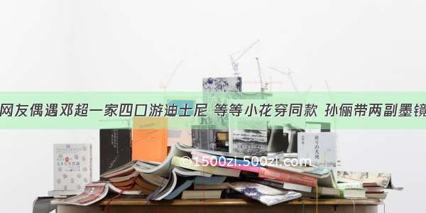 网友偶遇邓超一家四口游迪士尼 等等小花穿同款 孙俪带两副墨镜