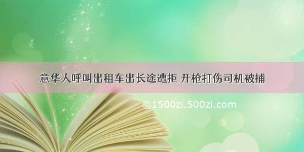 意华人呼叫出租车出长途遭拒 开枪打伤司机被捕