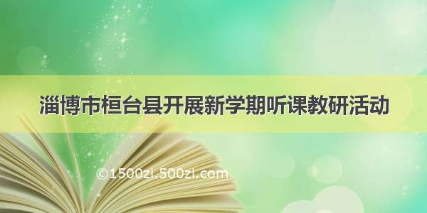 淄博市桓台县开展新学期听课教研活动