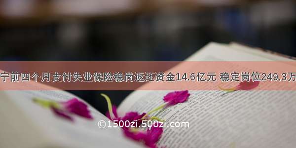 辽宁前四个月支付失业保险稳岗返还资金14.6亿元 稳定岗位249.3万个