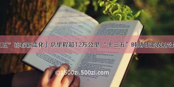 「回眸“十三五”喜看新变化」总里程超12万公里 “十三五”时期甘肃农村公路实现大发展