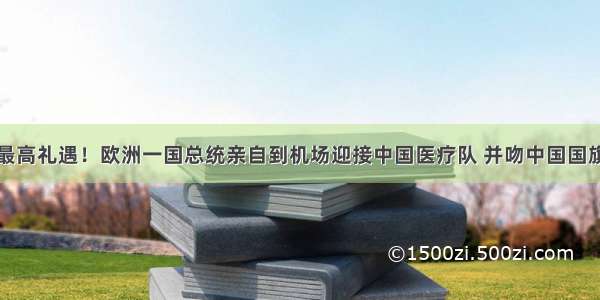 最高礼遇！欧洲一国总统亲自到机场迎接中国医疗队 并吻中国国旗