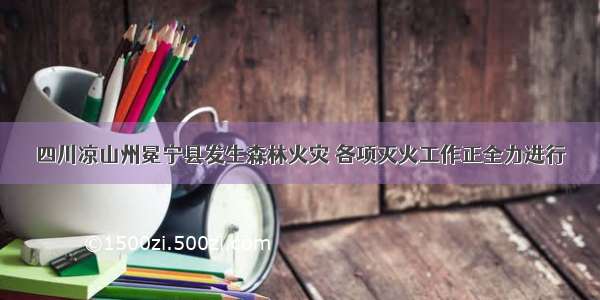 四川凉山州冕宁县发生森林火灾 各项灭火工作正全力进行