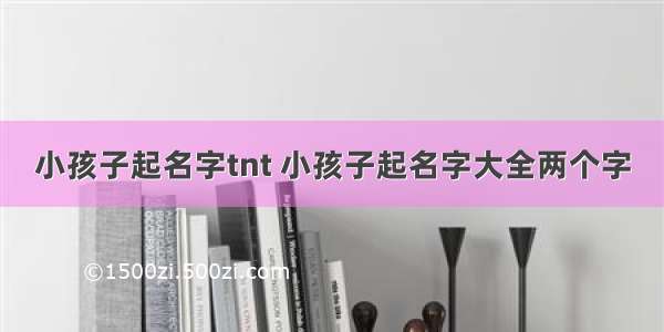 小孩子起名字tnt 小孩子起名字大全两个字