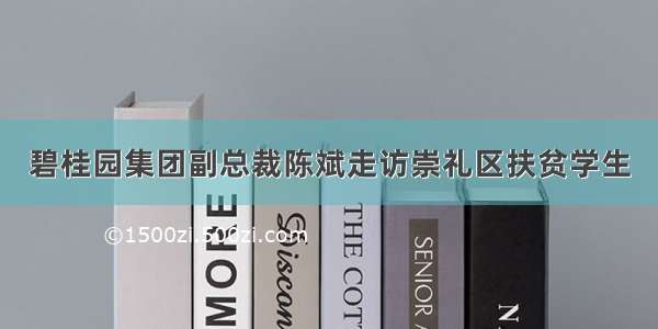 碧桂园集团副总裁陈斌走访崇礼区扶贫学生