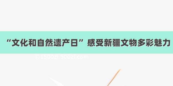 “文化和自然遗产日” 感受新疆文物多彩魅力