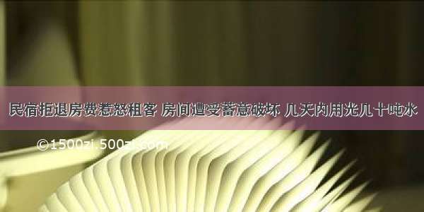 民宿拒退房费惹怒租客 房间遭受蓄意破坏 几天内用光几十吨水