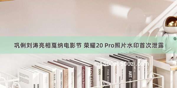 巩俐刘涛亮相戛纳电影节 荣耀20 Pro照片水印首次泄露