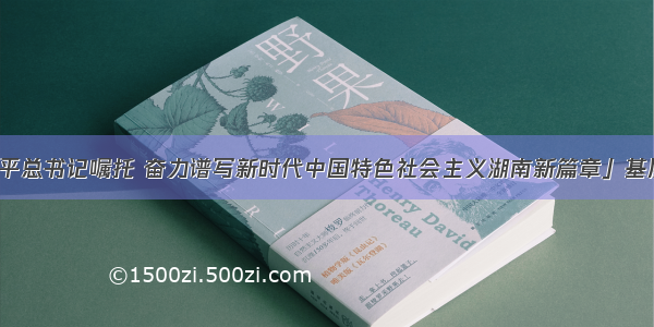 「牢记习近平总书记嘱托 奋力谱写新时代中国特色社会主义湖南新篇章」基层治理能力迈