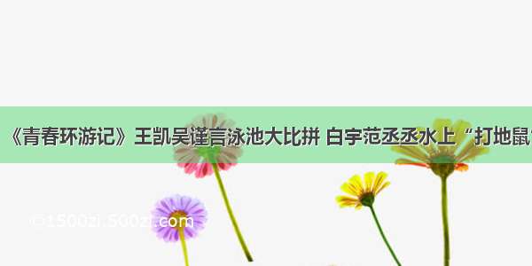 《青春环游记》王凯吴谨言泳池大比拼 白宇范丞丞水上“打地鼠”