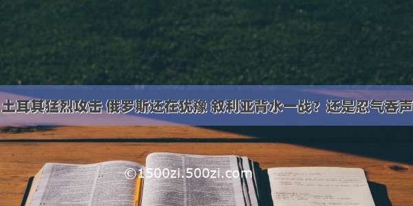 土耳其猛烈攻击 俄罗斯还在犹豫 叙利亚背水一战？还是忍气吞声