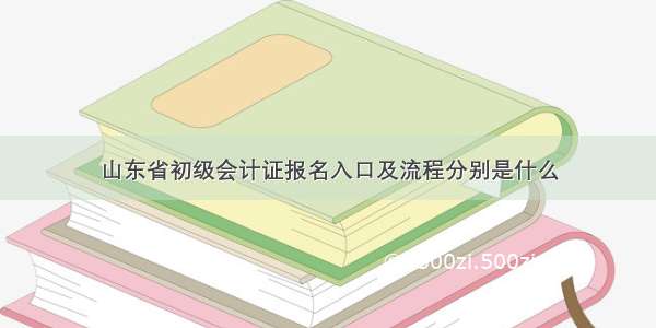 山东省初级会计证报名入口及流程分别是什么