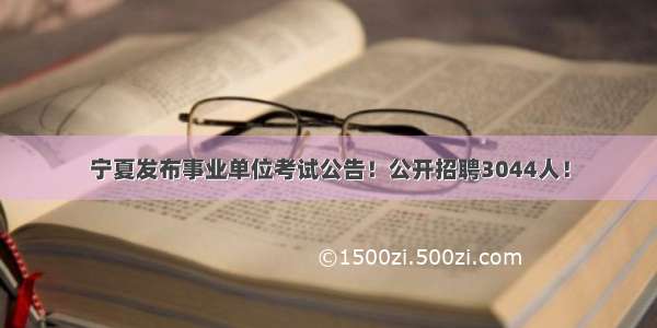 宁夏发布事业单位考试公告！公开招聘3044人！