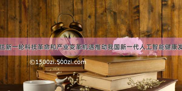 抓住新一轮科技革命和产业变革机遇推动我国新一代人工智能健康发展