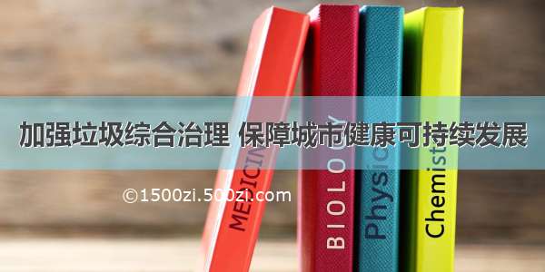 加强垃圾综合治理 保障城市健康可持续发展