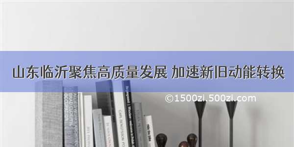 山东临沂聚焦高质量发展 加速新旧动能转换