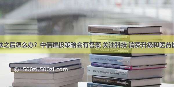 大跌之后怎么办？中信建投策略会有答案 关注科技 消费升级和医药板块