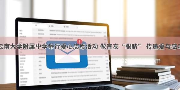 云南大学附属中学举行爱心志愿活动 做盲友“眼睛” 传递爱与感动