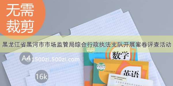 黑龙江省黑河市市场监管局综合行政执法支队开展案卷评查活动