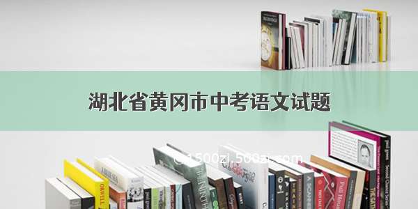 湖北省黄冈市中考语文试题