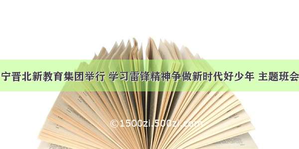 宁晋北新教育集团举行 学习雷锋精神争做新时代好少年 主题班会