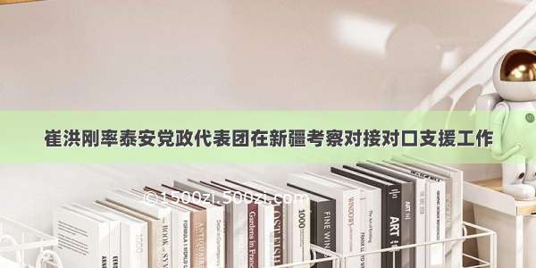 崔洪刚率泰安党政代表团在新疆考察对接对口支援工作