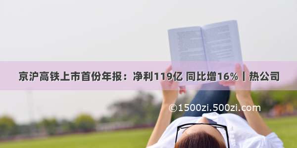 京沪高铁上市首份年报：净利119亿 同比增16%丨热公司