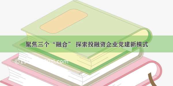 聚焦三个“融合” 探索投融资企业党建新模式