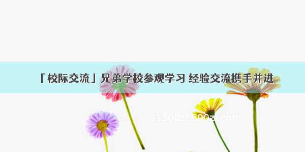 「校际交流」兄弟学校参观学习 经验交流携手并进