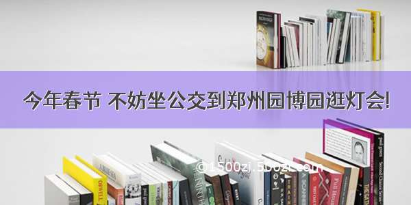 今年春节 不妨坐公交到郑州园博园逛灯会!