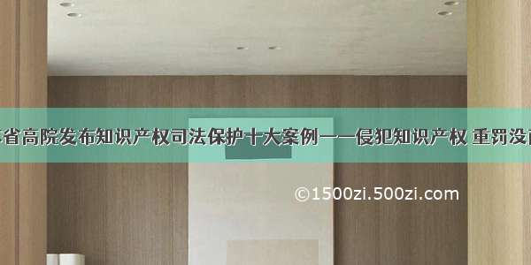 江苏省高院发布知识产权司法保护十大案例——侵犯知识产权 重罚没商量