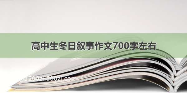 高中生冬日叙事作文700字左右