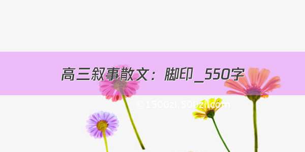 高三叙事散文：脚印_550字