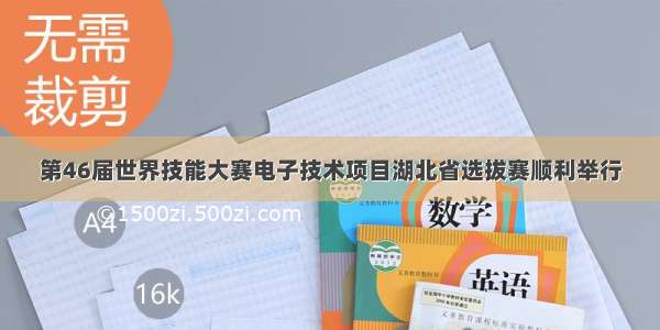 第46届世界技能大赛电子技术项目湖北省选拔赛顺利举行